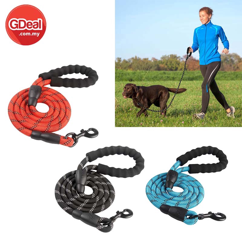 GDeal Strong Pet Leash With Comfortable Padded And Reflective Threads Climbing Rope 150cm
