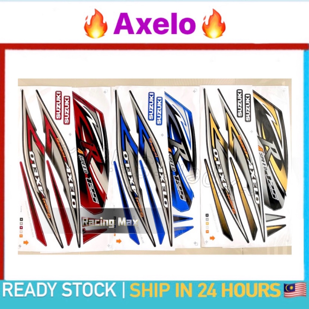 Suzuki Axelo (1) Body Sticker SHOGUN AXELO BAJU BODY COVER SET COVERSET ...