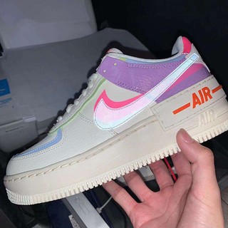 nike air force 1 low shadow white pink purple