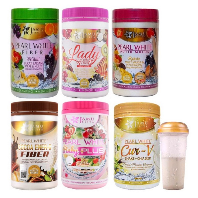 Jamu Jelita Pearl White /Fiber/Lady White/Pinky Plus/Cur-V ...