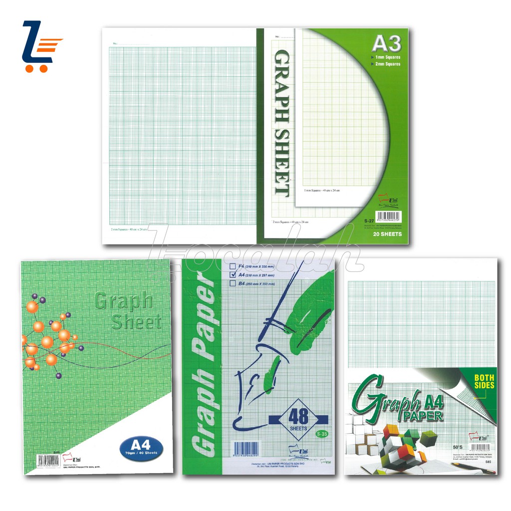 A4 & A3 Graph Paper / Kertas Graf (Uni) Shopee Malaysia