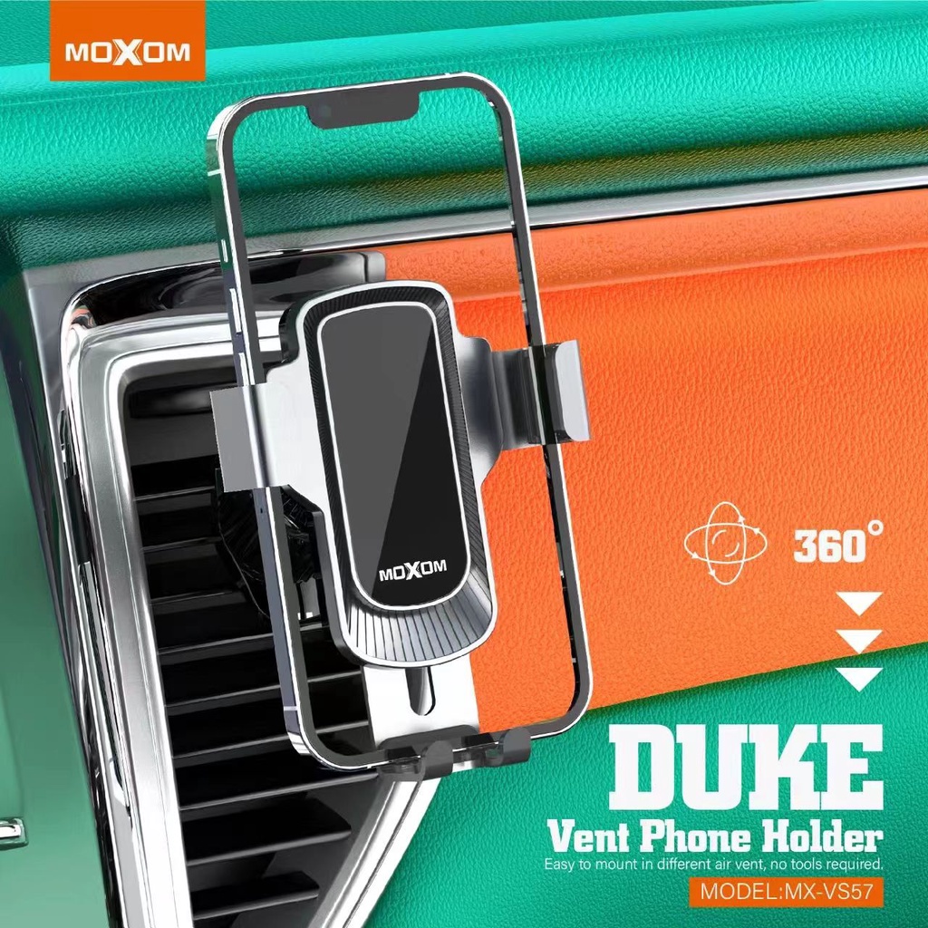 MOXOM MXVS57 Duke Car Phone Holder Air Vent Mount 360 Phone Stand