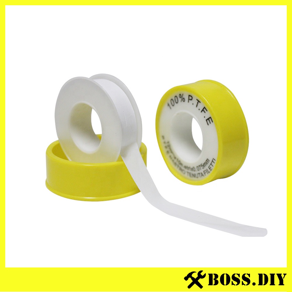 Yellow Cover PTFE Thread Seal Tape Water Plumber Teflon Tape Sink Bib ...