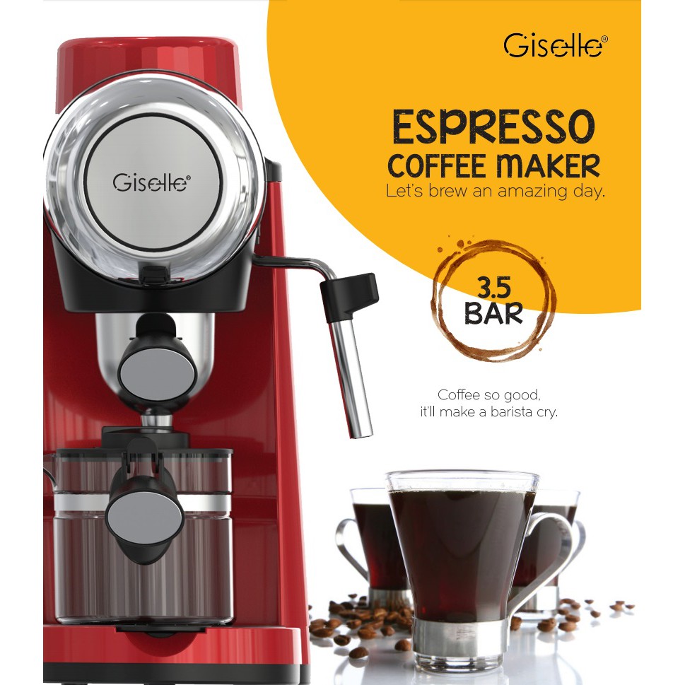 Giselle Espresso Coffee Milk Bubble Maker Machine 800w Kea0330rd Shopee Malaysia