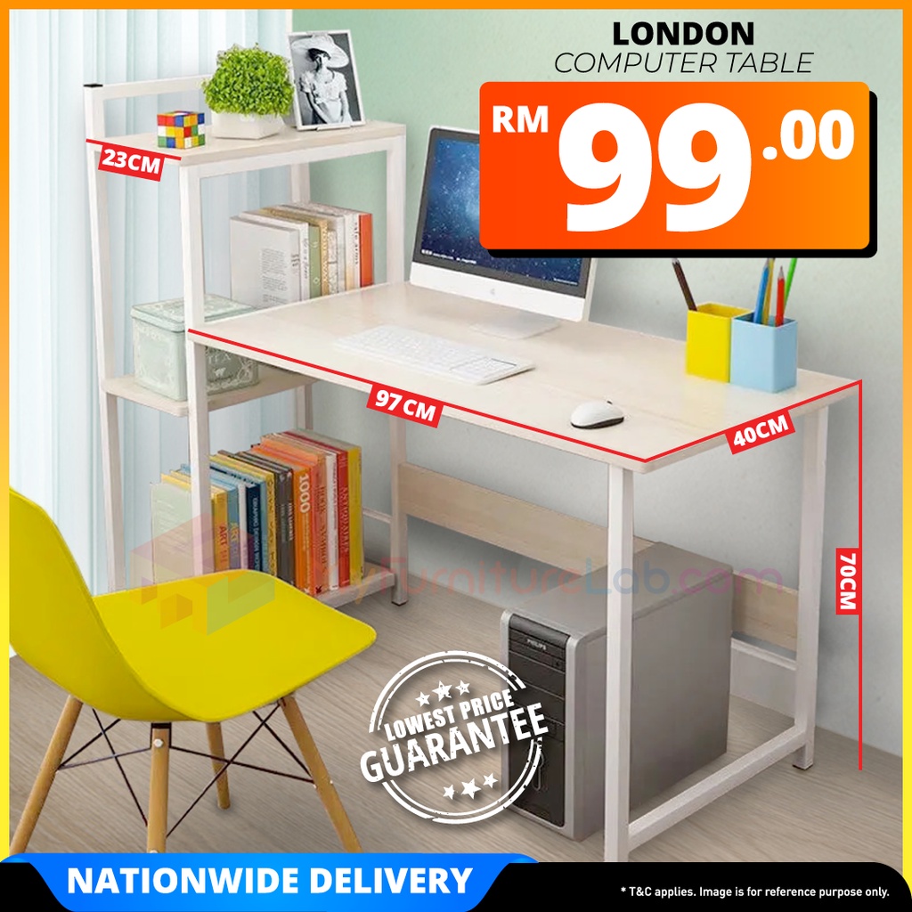 【READY STOCK】𝐌𝐘𝐅𝐔𝐑𝐍𝐈𝐓𝐔𝐑𝐄𝐋𝐀𝐁® LONDON Computer Table Study Table Meja