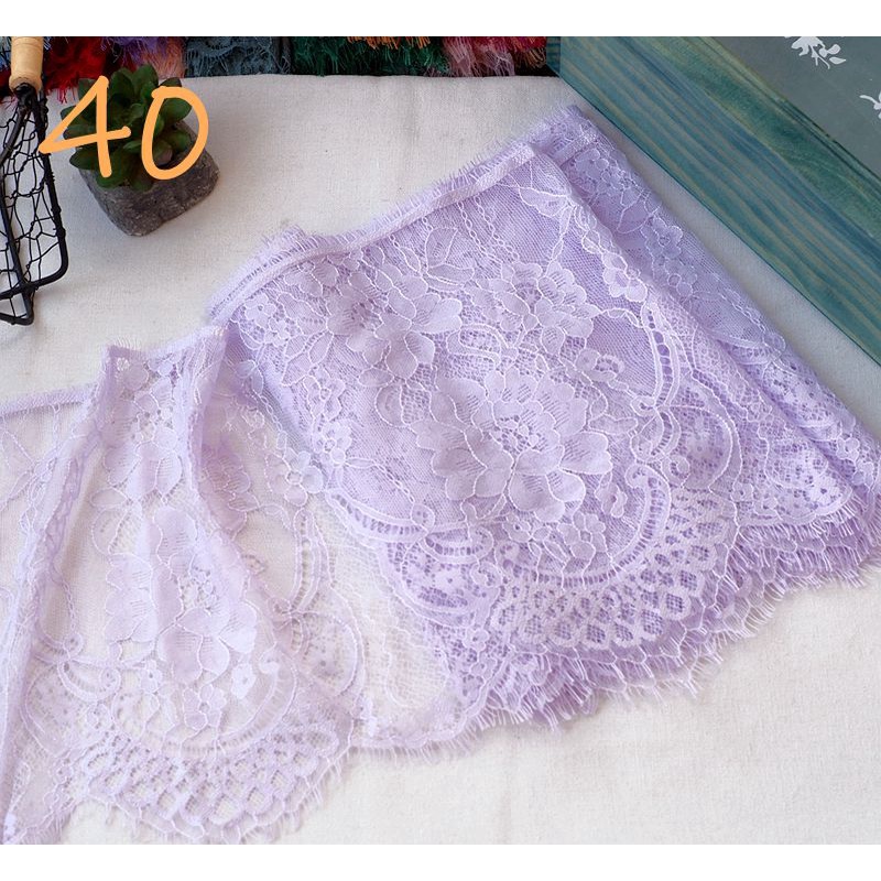 3Meters price French chantilly lace Floral embroidered lace trim with scallop eyelash Lace Dress DIY Sewing lace