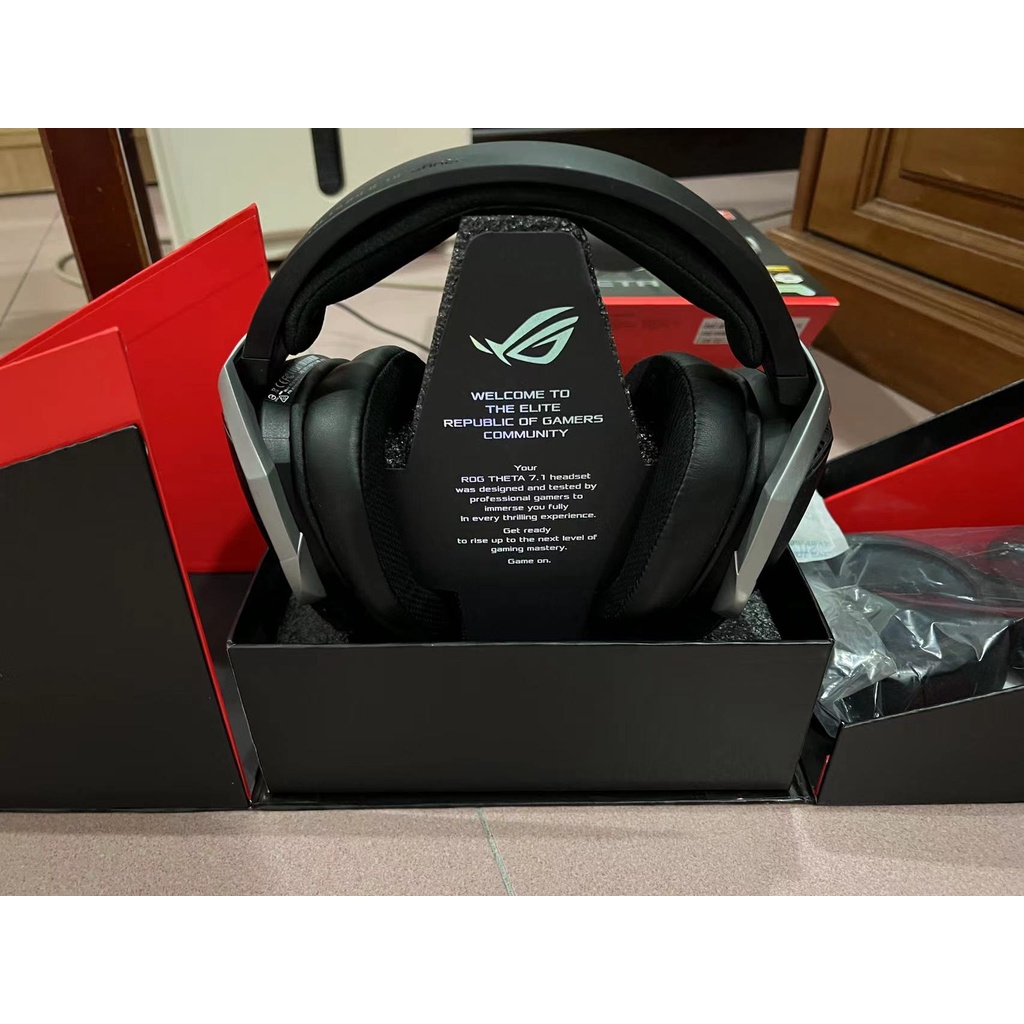 Used Asus Rog Theta 7.1 Usb-c Gaming Headset With 7.1 Surround Sound 