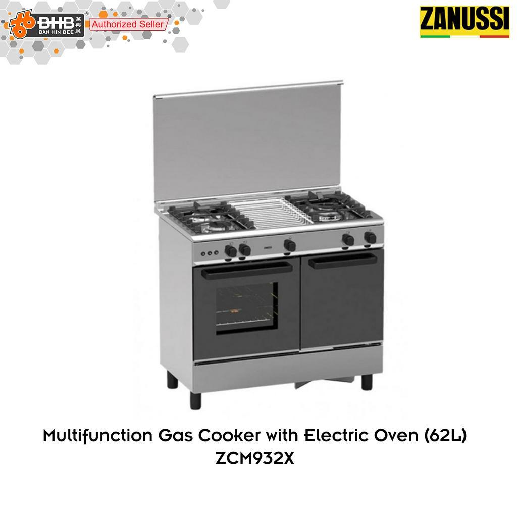 Zanussi ZCM932X Free Standing 3 Gas Burner Multifunction Gas Cooker + Electric Oven (62L)