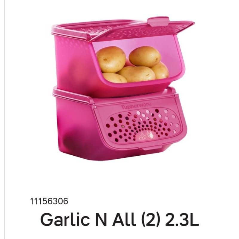 Tupperware Garlic N All Keeper 2.3L / Garlic Keeper Bekas Bawang - New