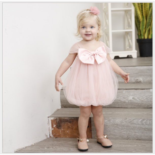  MALAYSIA STOCK Gown Toddlers Sweet Elegant PINK Dress  