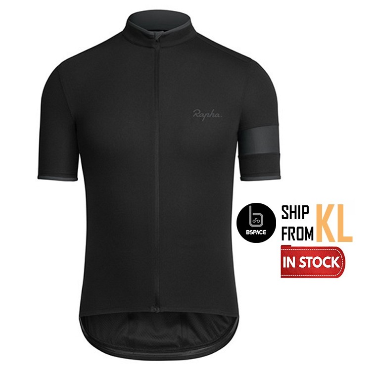 BSpace Cycling Jersey Black Short Sleeve MTB Road Bike Jersey Baju