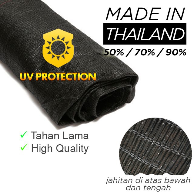 2M X 30M Black Sun Shade Orchid Net 50% 70% Jaring Hitam Garden UV Protection SunProof Net Sun shade Cloth Net Netting