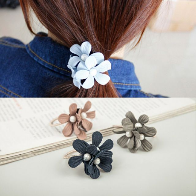 Korean hair tie flower (handmade) Shopee Malaysia