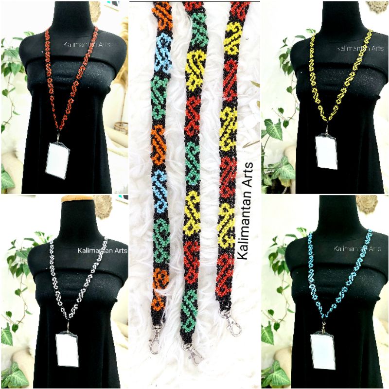 GANTUNGAN Id Card Rope/Name Tag Rope/ID Card Necklace/Bet Necklace/Lanyard/Dayak Bead Bet Hanger