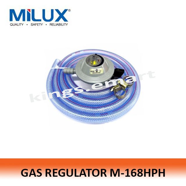 MILUX L.P.G Low Pressure Gas Regulator M-168F with 1.3m ...