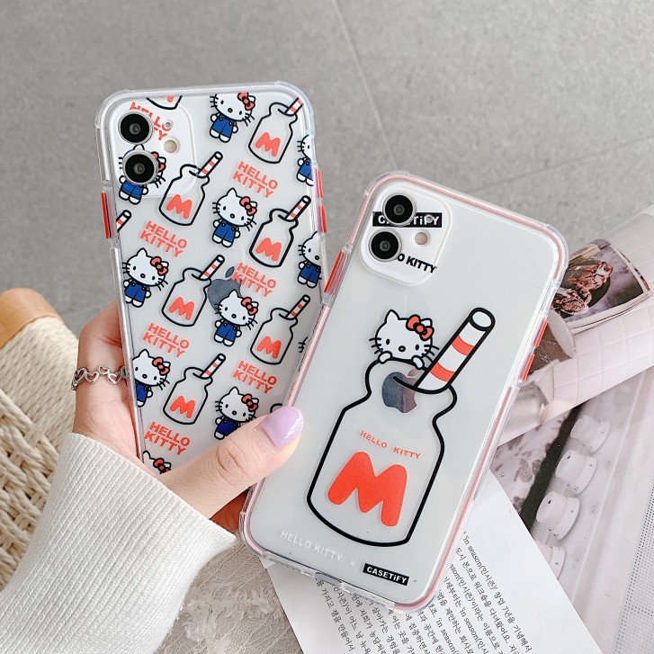 Hello Kitty Iphone 12 Pro Mini 11 Pro Max X Xr Xs Max Cases Soft Tpu Shockproof Cute Cartoon Phone Case Cover Iphone 7 8 Plus 7plus 8plus Se Transparent Shell