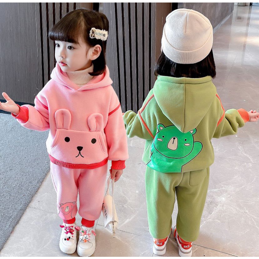 Latest Girls' Clothing Rabbit Hoodie Set Girls' Clothes 1-6 Years