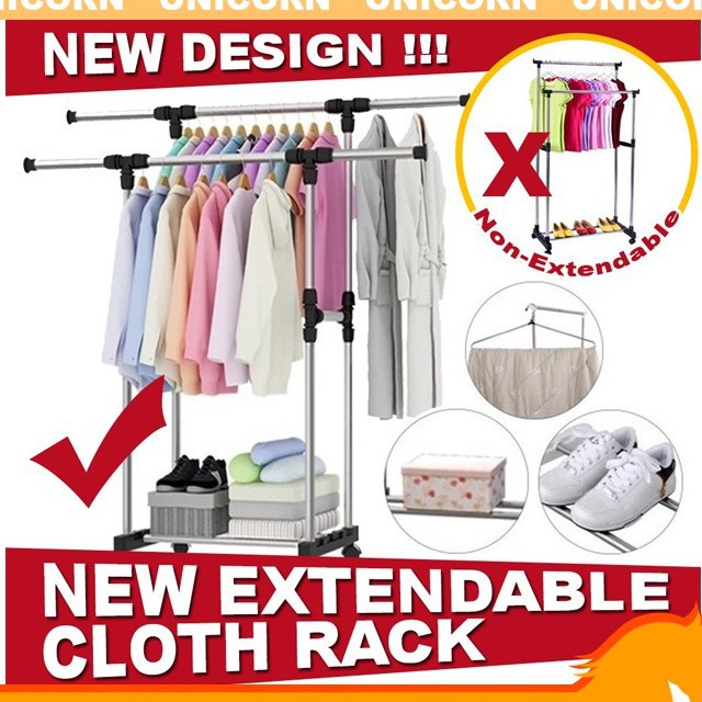  RAK  AMPAIAN GANTUNG  BAJU  SERBAGUNA Wardrobe Double Pole 