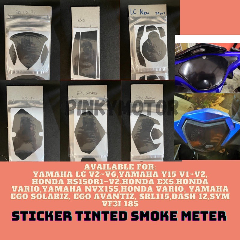 Meter sticker  tinted smoke hitam  yamaha sym honda y15 