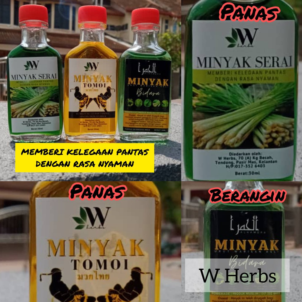 🔥 MESTI BELI 🔥 Minyak Herba Panas Minyak Panas Tomoi Serai ...