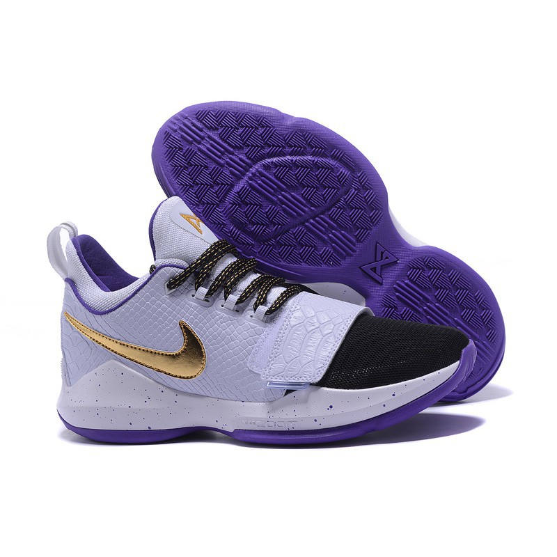 Nike Pg 1 White Black Purple Gold Shopee Malaysia