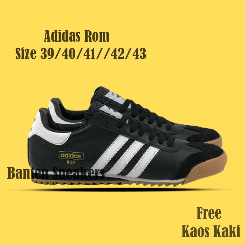 Adidas Rom Black And Italy 39 40 41 42 | Shopee Malaysia
