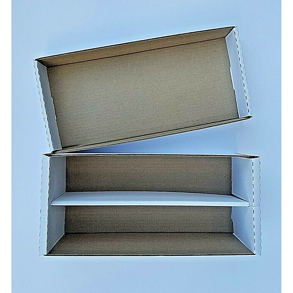 1600-Count 350 3x4 Toploaders TRADING CARD CORRUGATED Cardboard STORAGE Shoe Box 