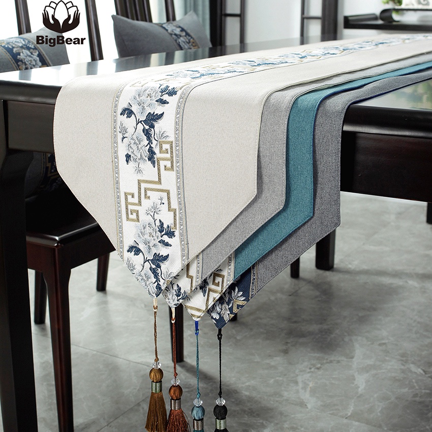 New Chinese Dining Table Runner Cloth Cotton Linen Coffee Table Runners