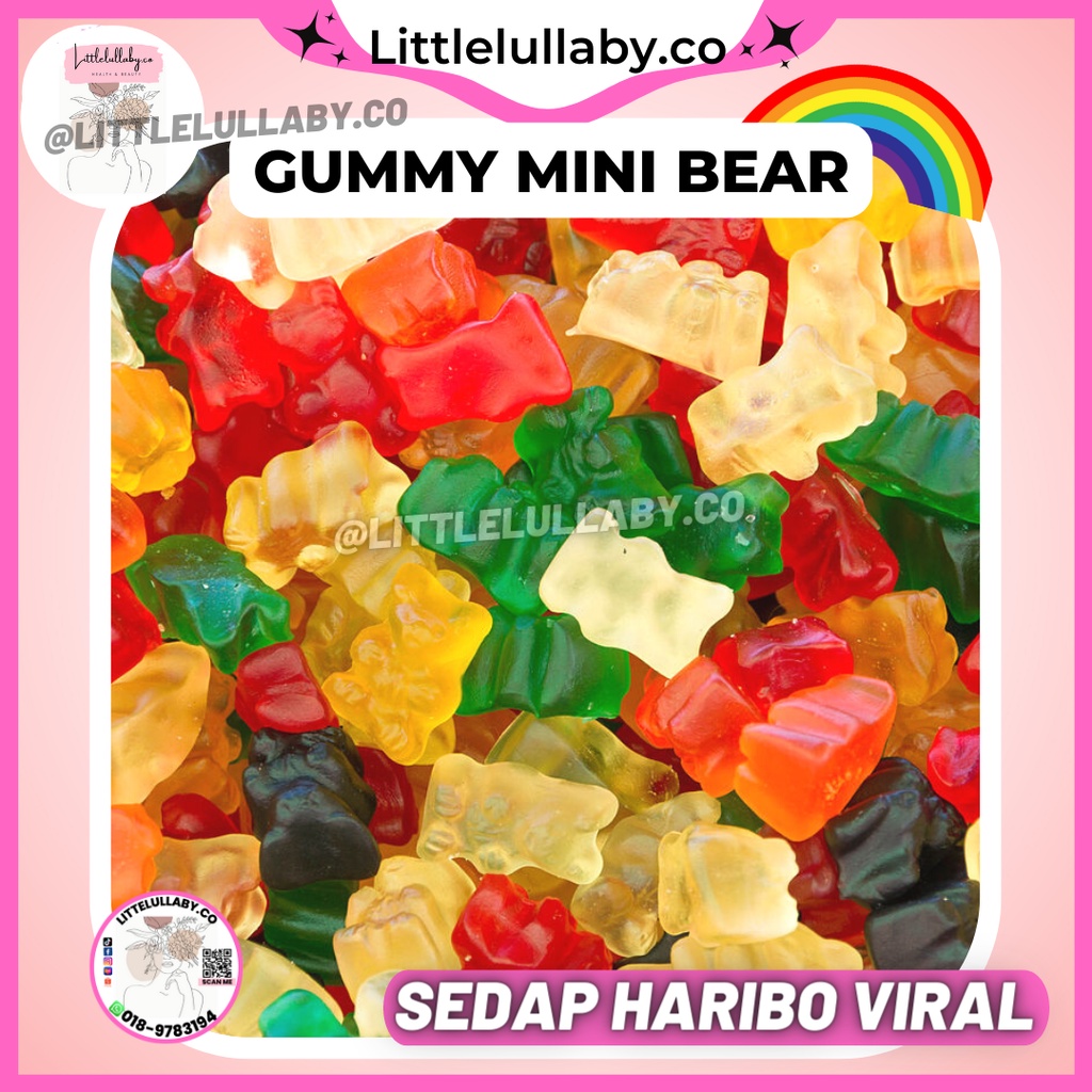 [Mini Gold Bear] Sweet Candy Halal Gummy Bebeto Haribo Snack Gummi