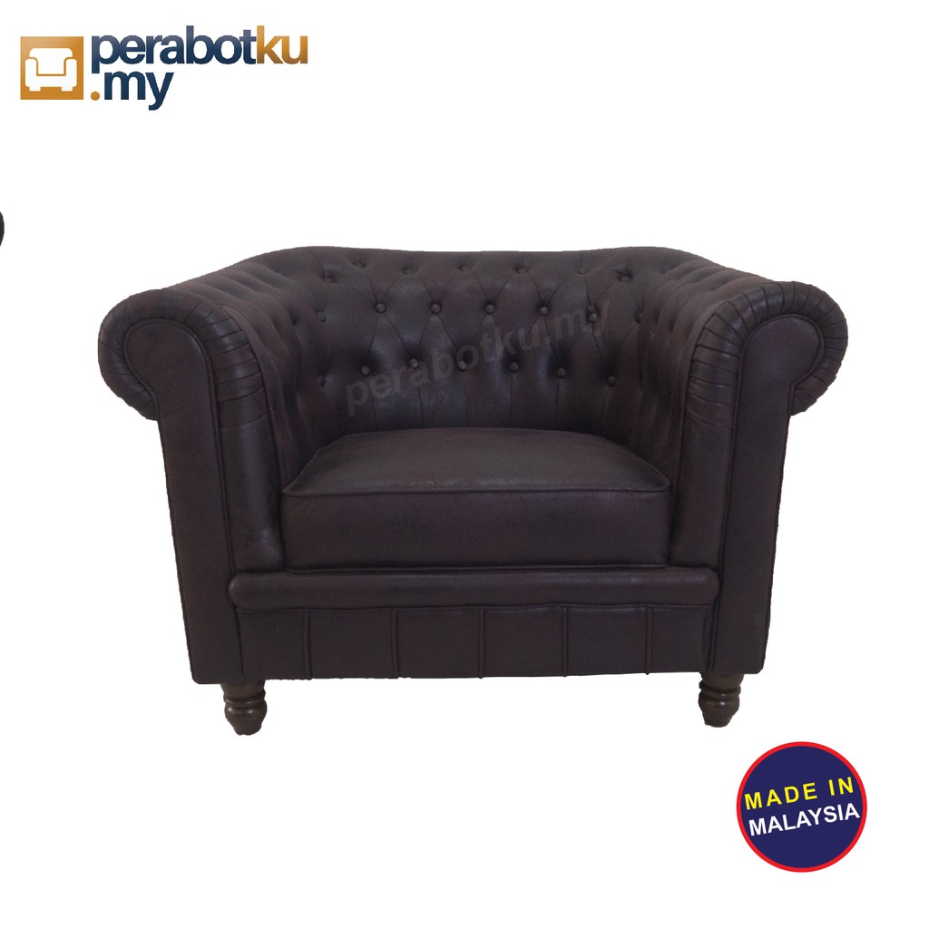 Perabotku 1 Seater Classic Chesterfield Sofa Shopee 