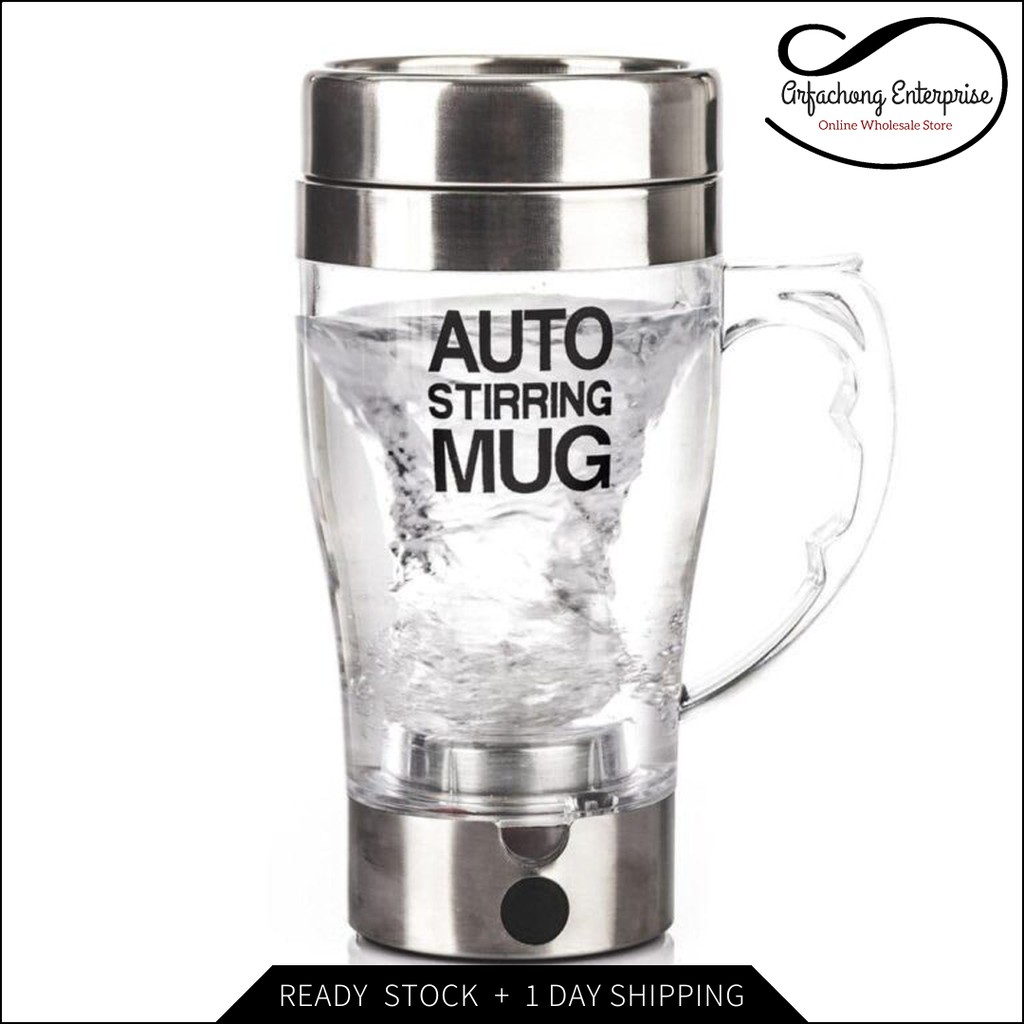 Auto Stirring Mug Self Stir Cup Coffee Mixer Juice Maker Office Jar Juicer Automatik Gelas Cawan Kopi