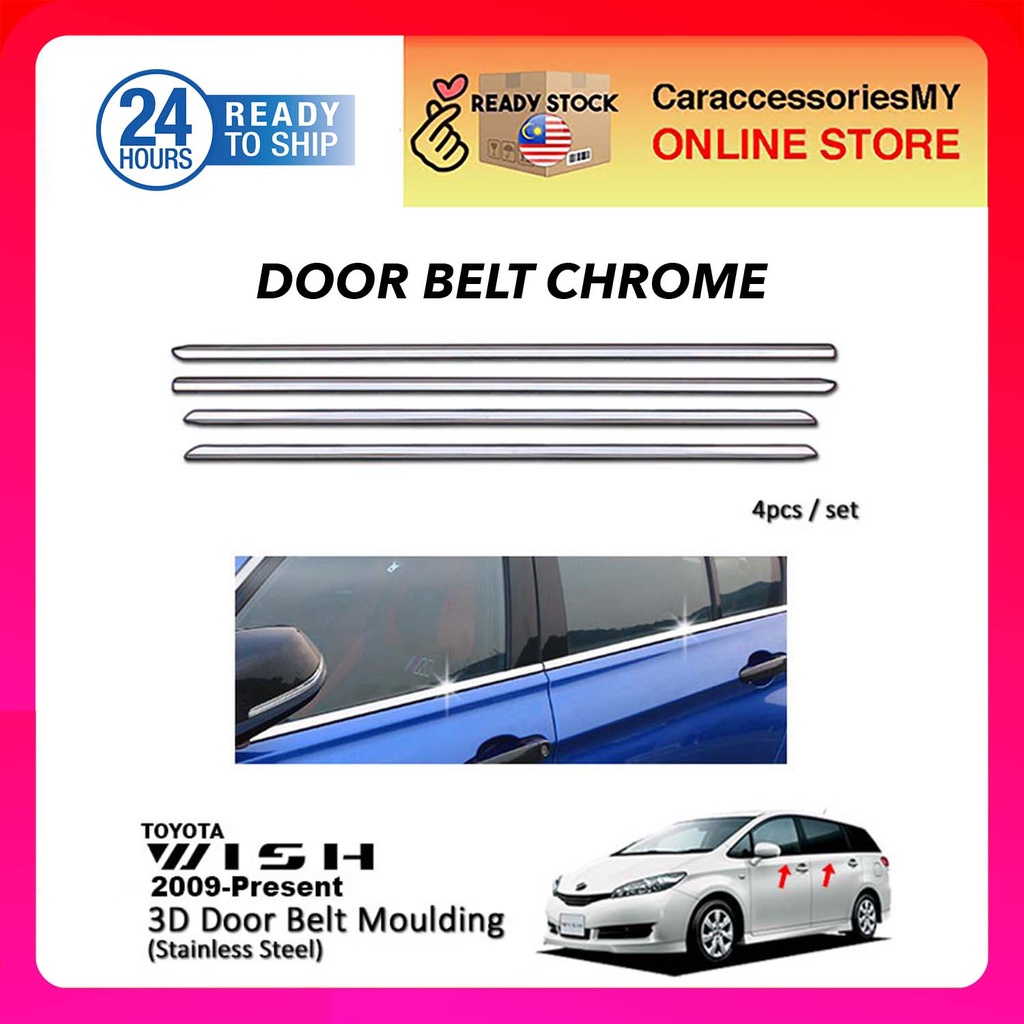Toyota Wish 2014 Chrome Window Trim/Lining/Door Belt Moulding