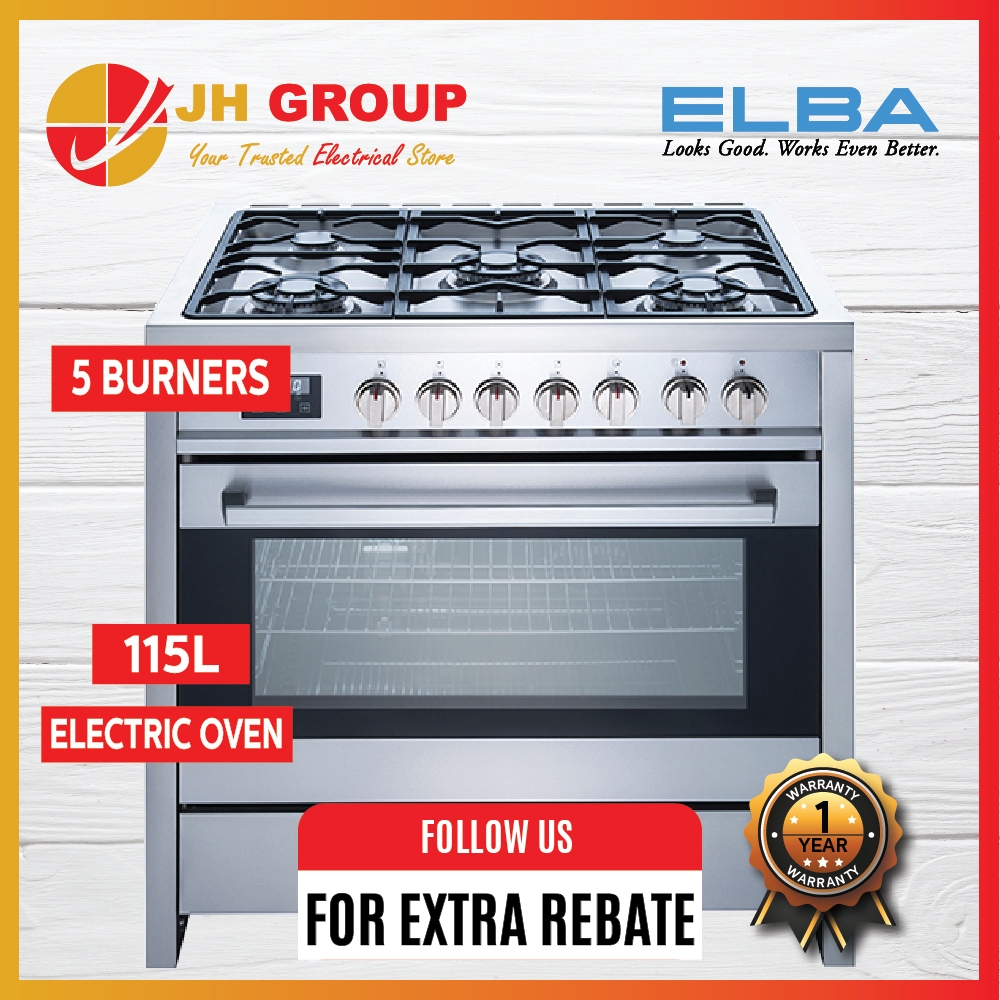 Elba 5 Burners Electric Oven Professional Range Cooker (115 L) Eprc