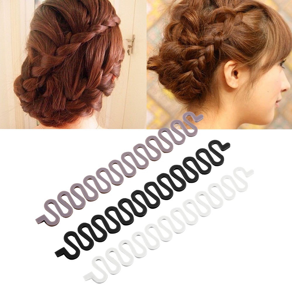 6 Pcs Women Lady Girls Diy French Hair Styling Clip Stick Bun Maker Braider Braid Tool Hair Accessories Twist Plait Hair Braiding Tool