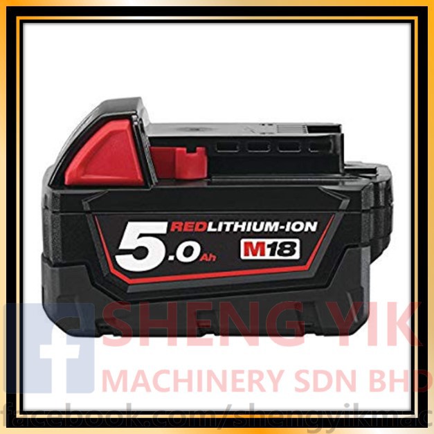 Milwaukee M18 B5 M18 50 Redlithium Ion Compact Battery Shopee Malaysia 2746