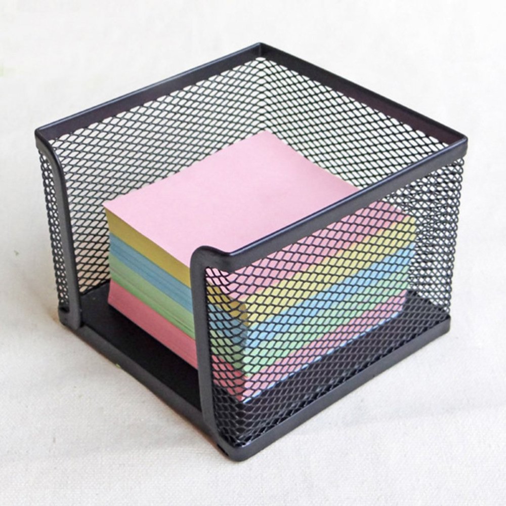 Office Desk Matel Mesh Collection Square Note Pads Memo Paper Desktop