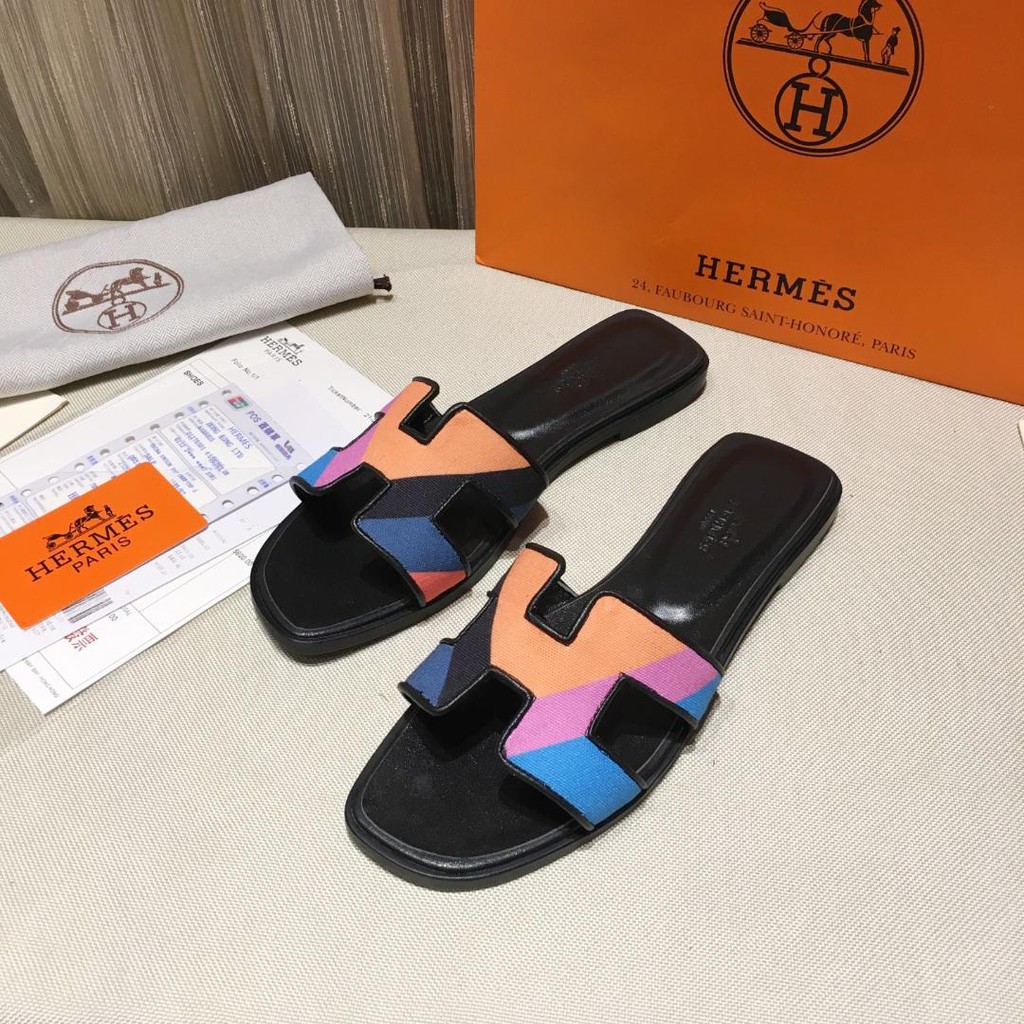 hermes female slippers