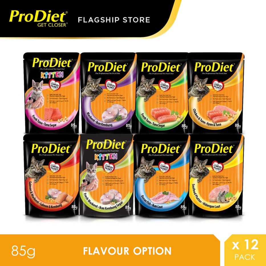 ProDiet Pouch Wet Cat Food (85g x 12 Packs) | Shopee Malaysia