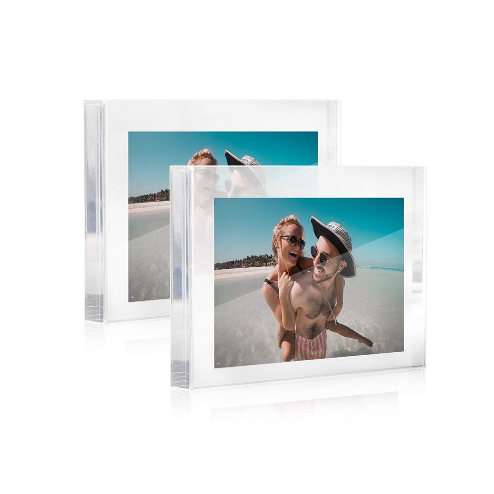 2 Pack 4R 5R Acrylic Photo Frame 4x6 5x7 Clear Double Sided Picture Frame  Sliding Desktop | Shopee Malaysia