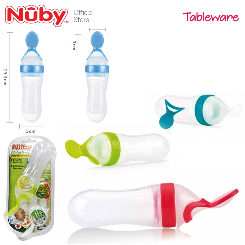 Nuby Garden Fresh Silicone Squeeze Feeder With 2 Spoon Pp Cover