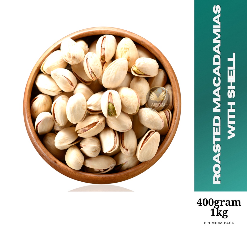AROITHAI Roasted Pistachios (Size 27/30) Kacang Pistachio USA 400gm