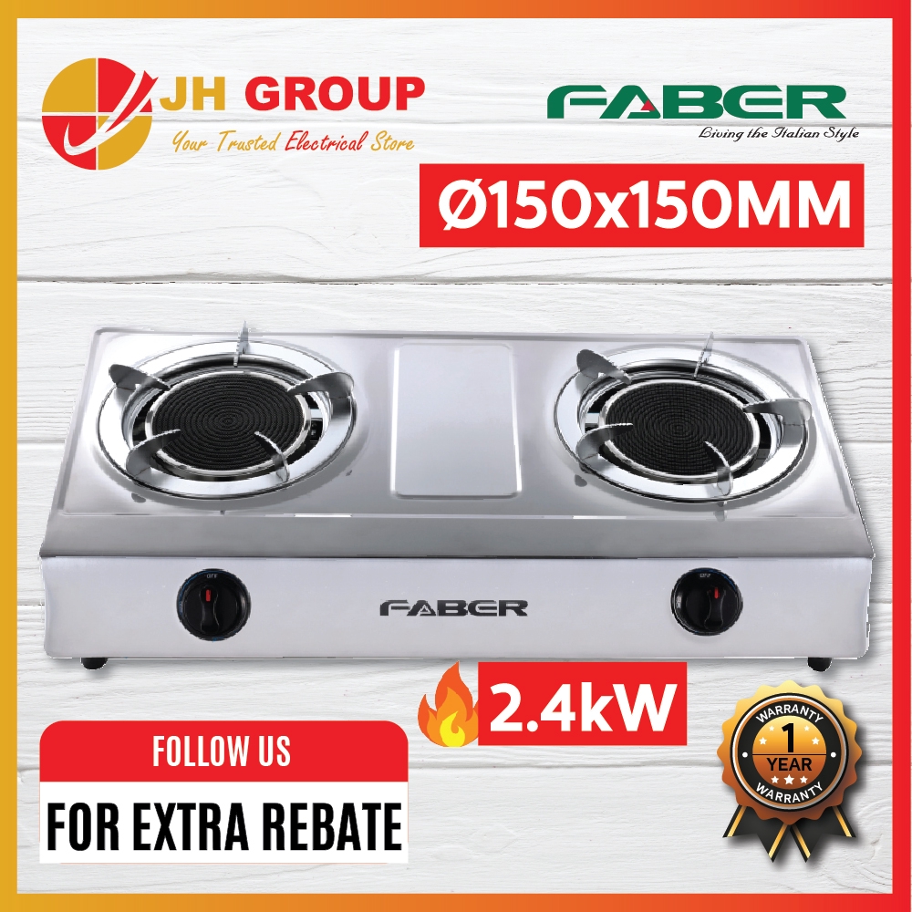 faber gas stove 2 burner