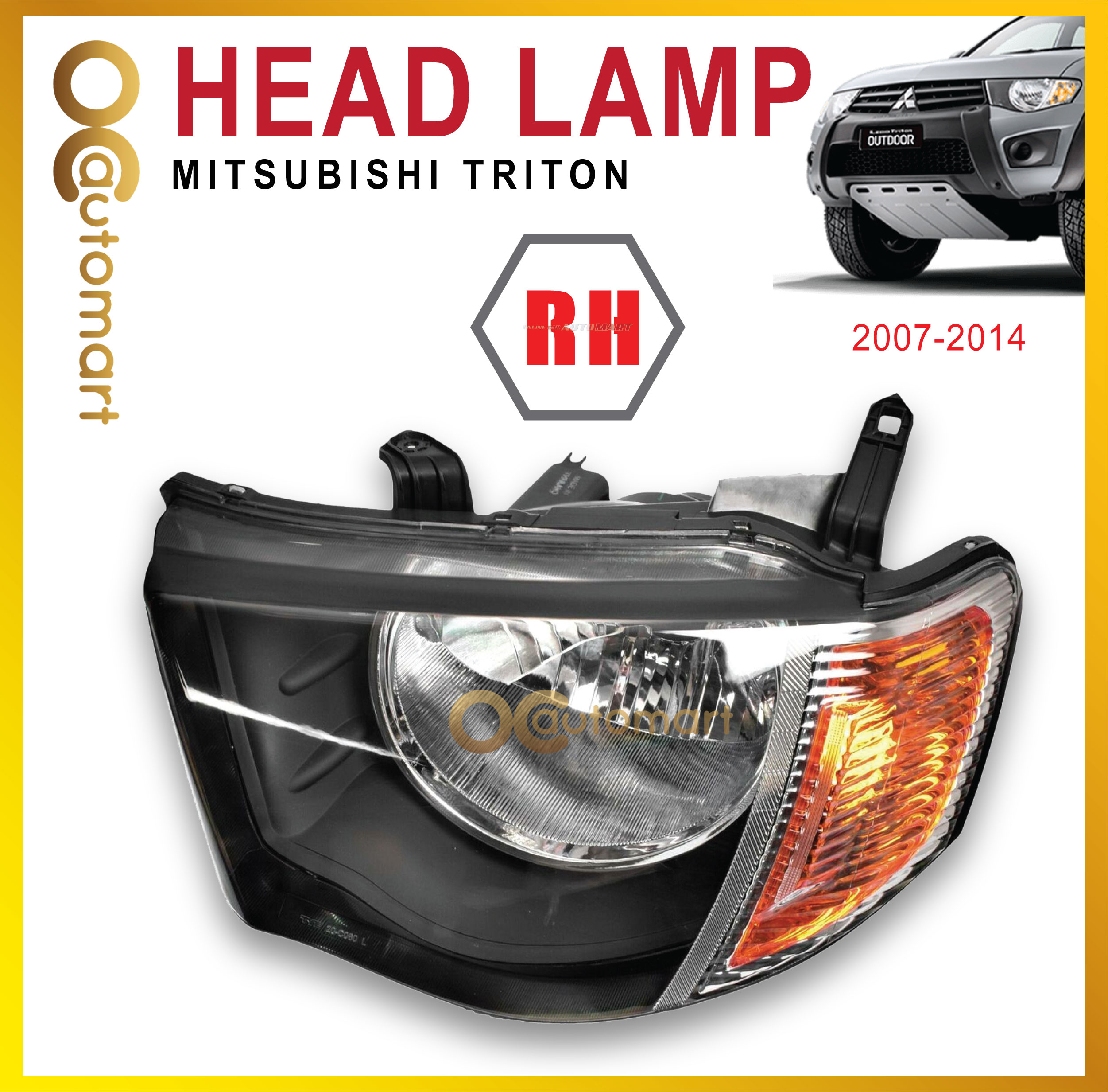 Mitsubishi L200 / TRITON 2007-2014 HeadLamp / Head Lamp
