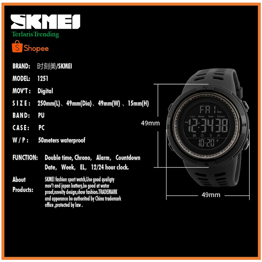 skmei watch 1251 how to set time