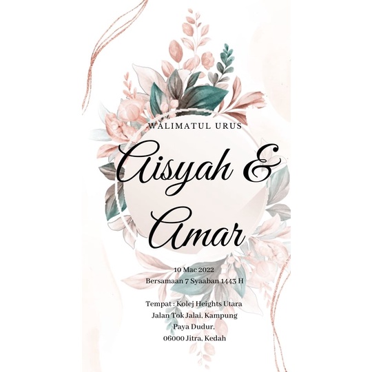 PDF E-Card SAVE THE DATE | Kad Kahwin SOPD097 I Digital Invitation I E ...