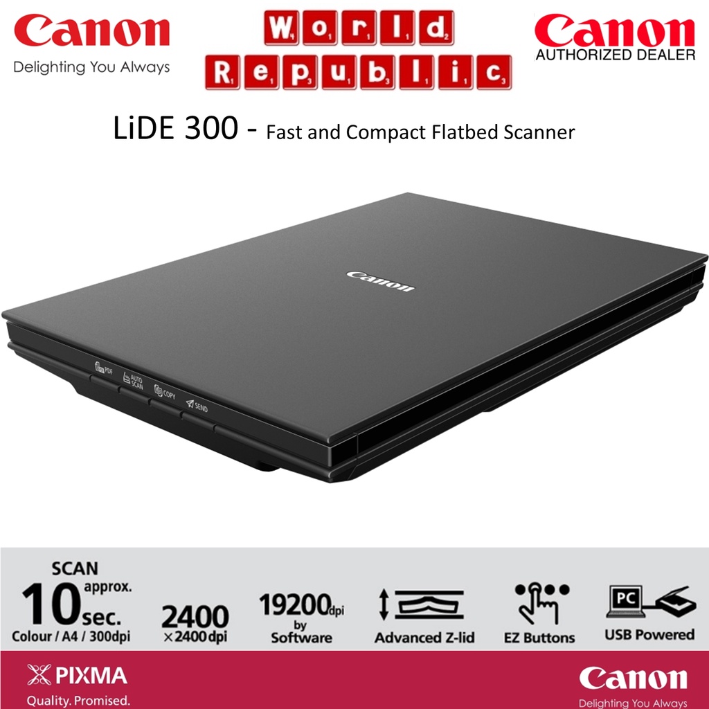 Canon Lide 300 Fast And Compact Flatbed Scanner 2400 X 2400dpi A4 300dpi Approx 10 Secs 6156