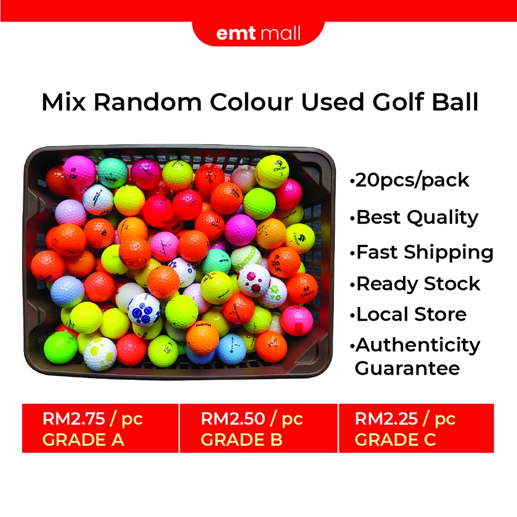 Mix Random Colour Used Golf Ball Shopee Malaysia
