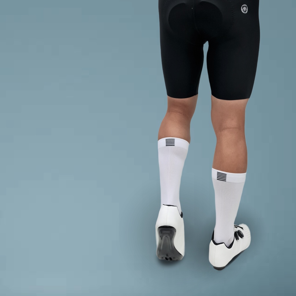 Ready StockiSports Velo-Profile Cycling Compression Socks Road Bike RB Mountain bikes MTB Time trial Bicycle White