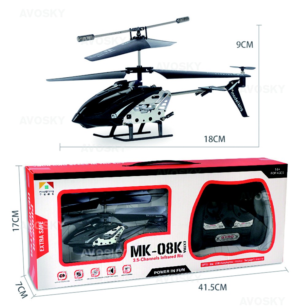 HADIAH PERCUMA  Kids MK-08K Tambahan 3.5 Saluran Mainan Helikopter Mini Inframerah Ric