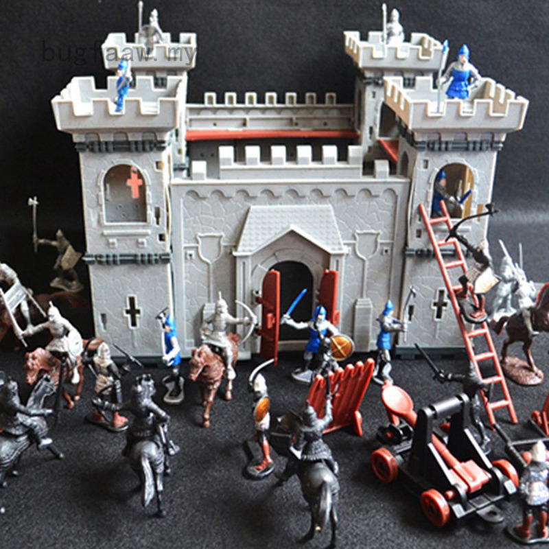 Figures Toy Medieval Castle Model Playset Soldiers Decor Part Sale Stock